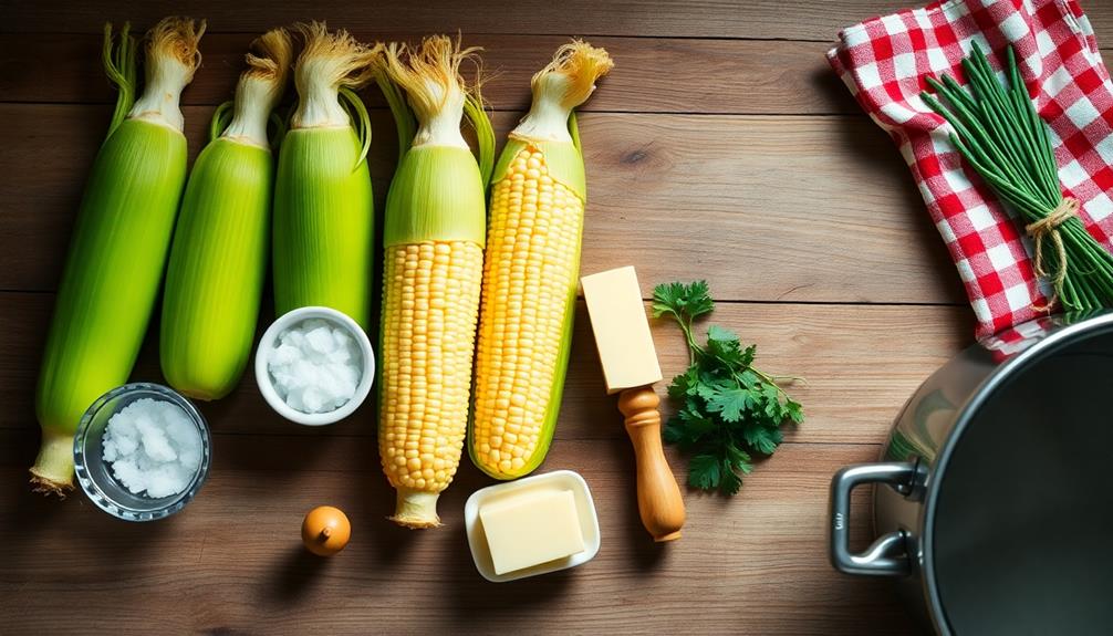 husk and clean corn