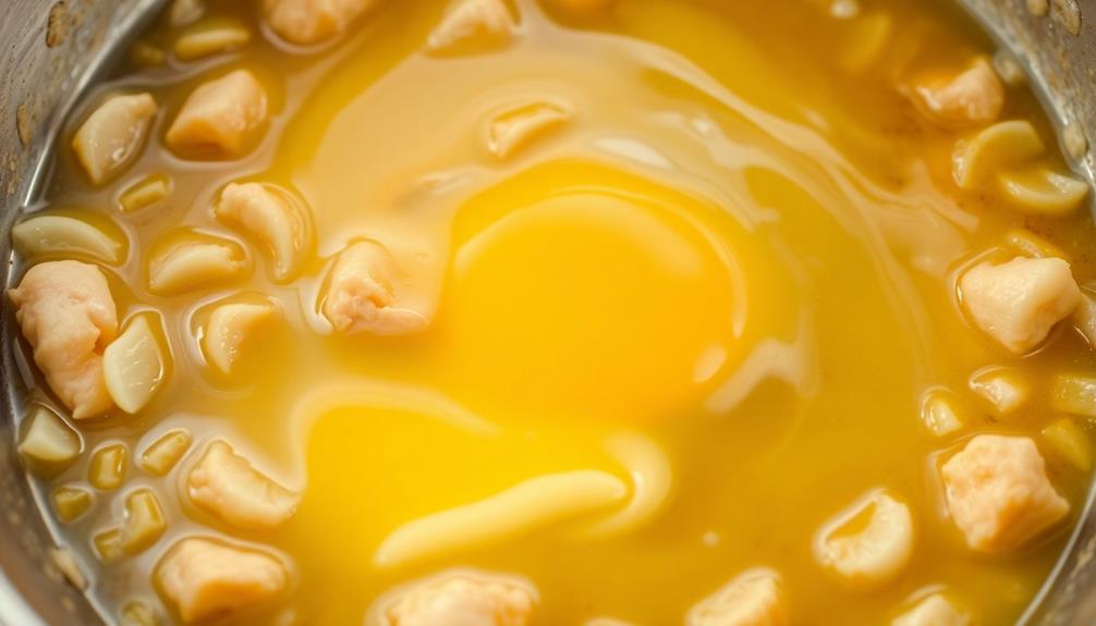 incorporate beaten eggs