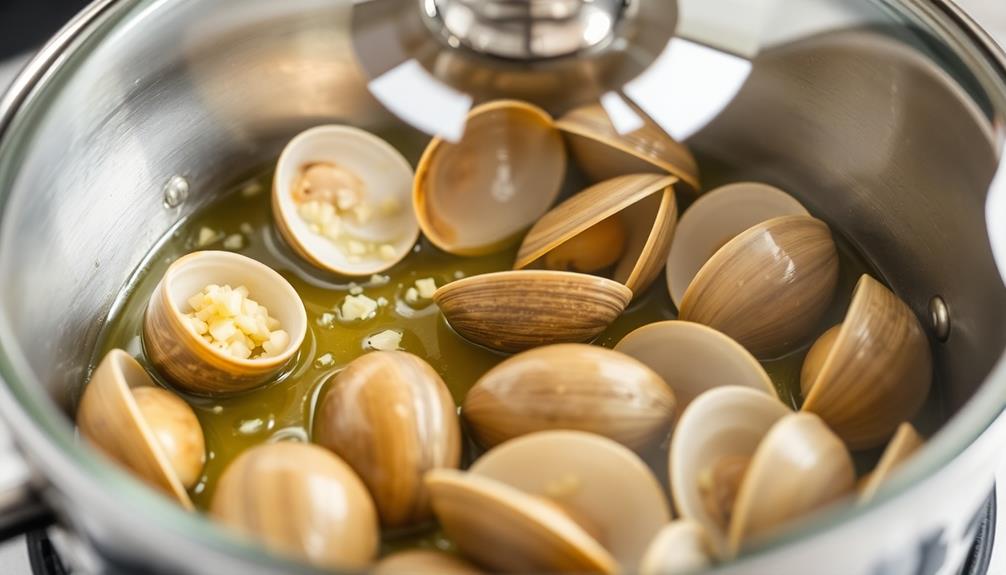 incorporate clams white wine