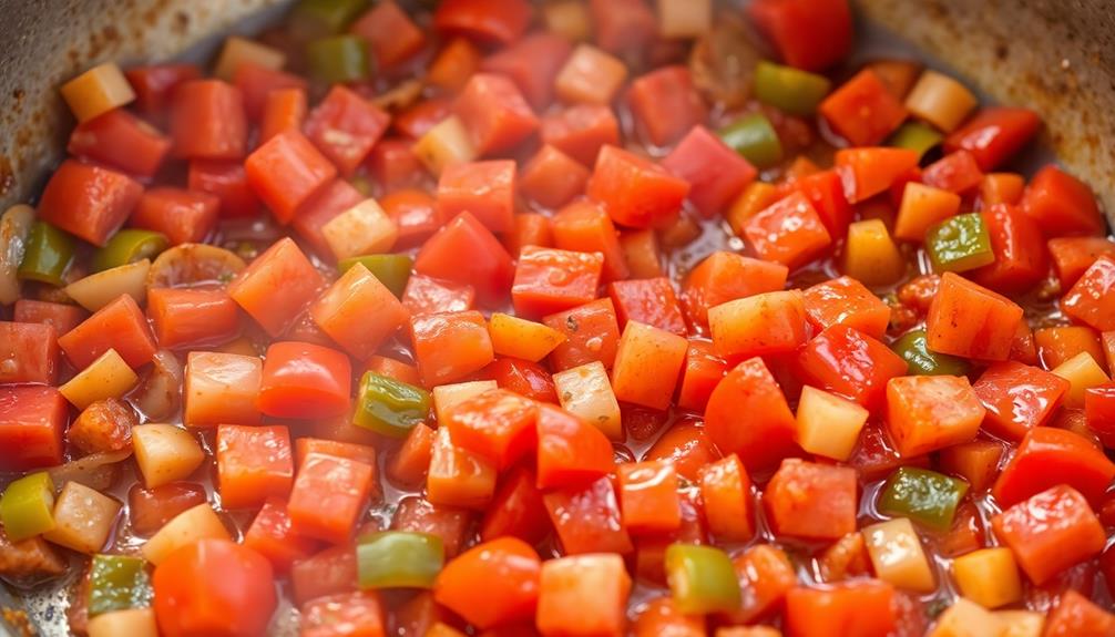 incorporate diced tomatoes