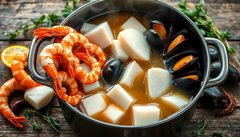 incorporate the seafood now