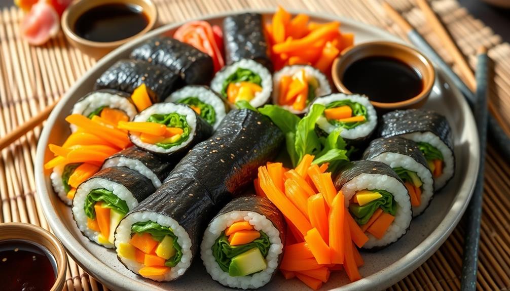 kimbap seaweed rice rolls