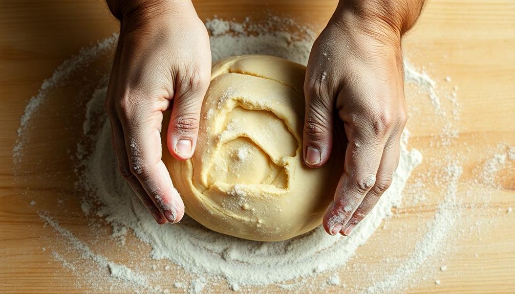 knead dough energetically now