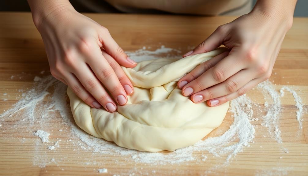 knead dough for ten minutes