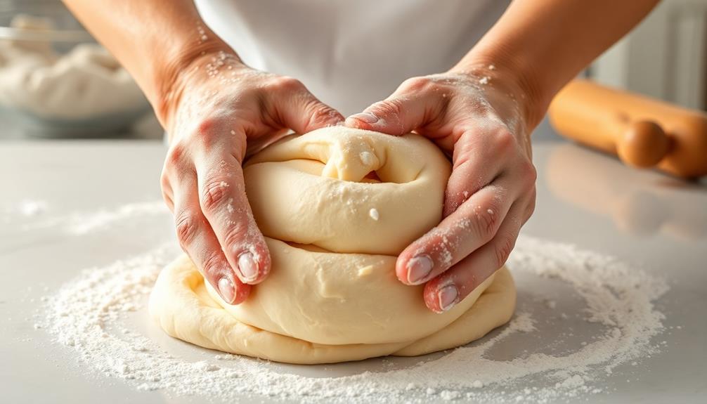 knead dough until smooth