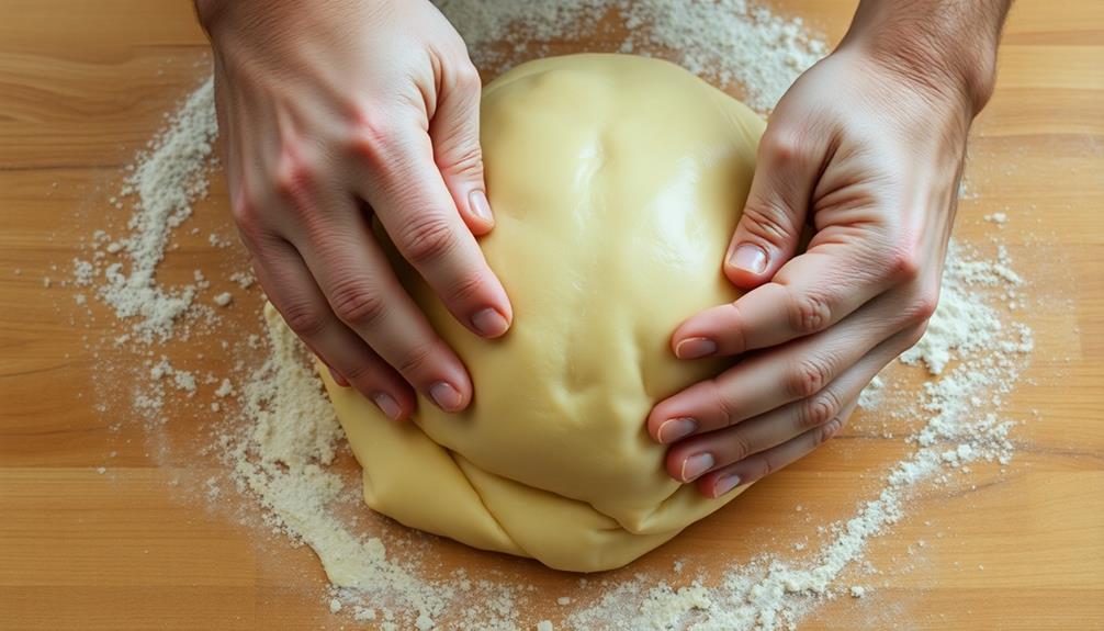 knead dough with energy