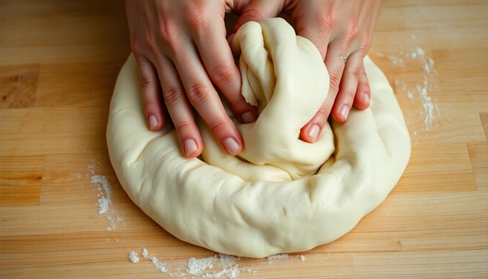 knead soaked sweet rice