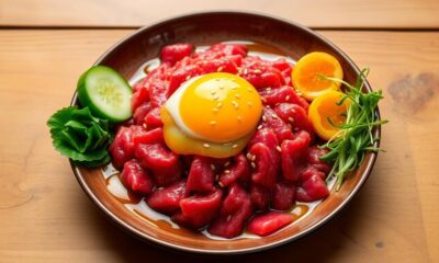 korean beef tartare dish