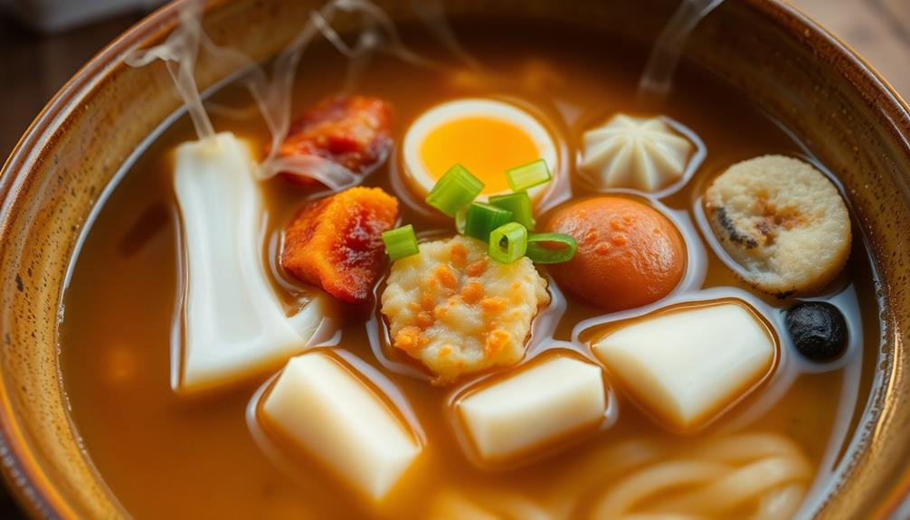 ladle ingredients into bowls