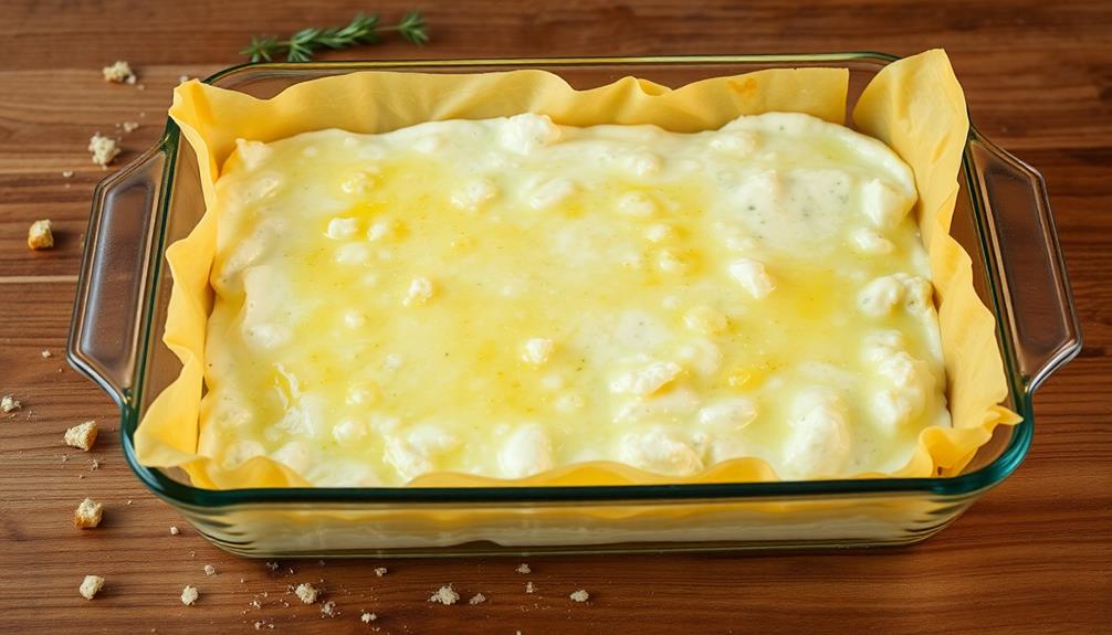 layer phyllo cheese mixture