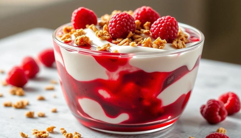 layered greek yogurt dessert