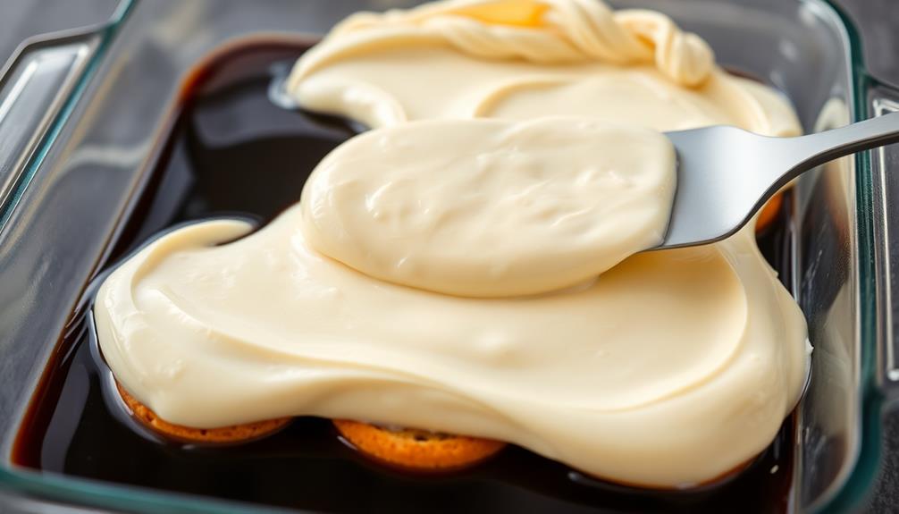 layering the mascarpone mixture