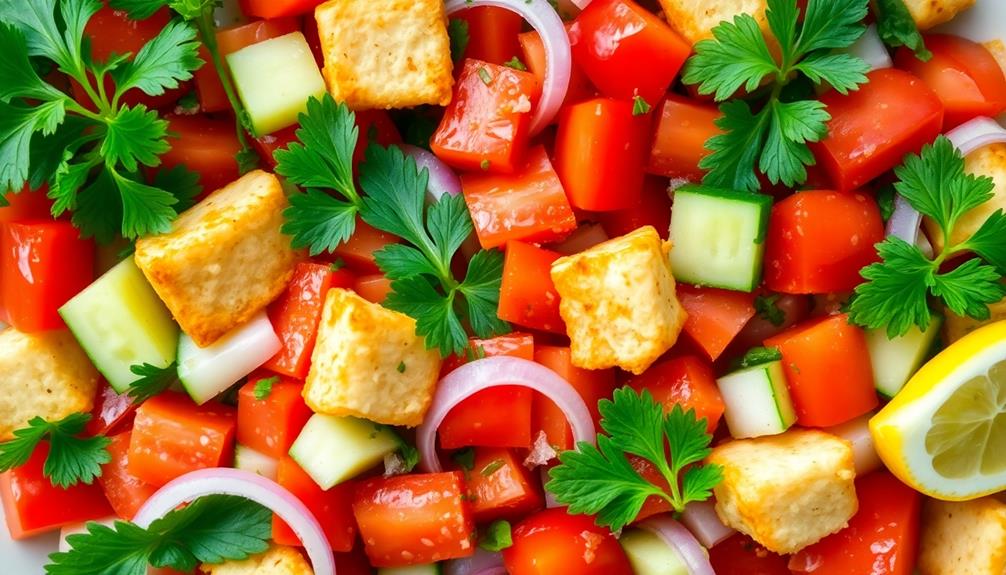 lebanese salad with vegetables