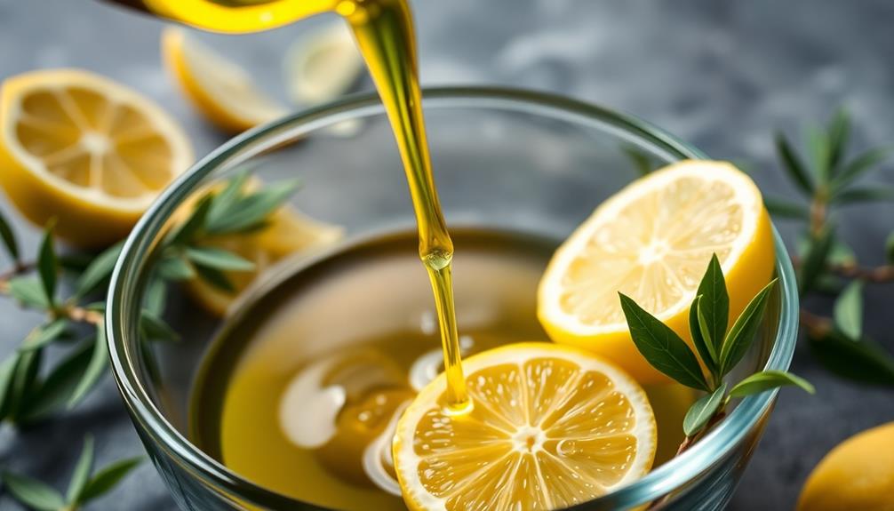 lemon juice and olive oil