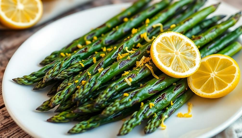 lemon zest grilled asparagus