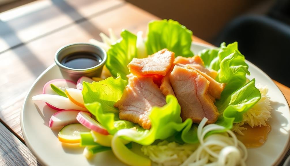 lettuce wrap preparation step