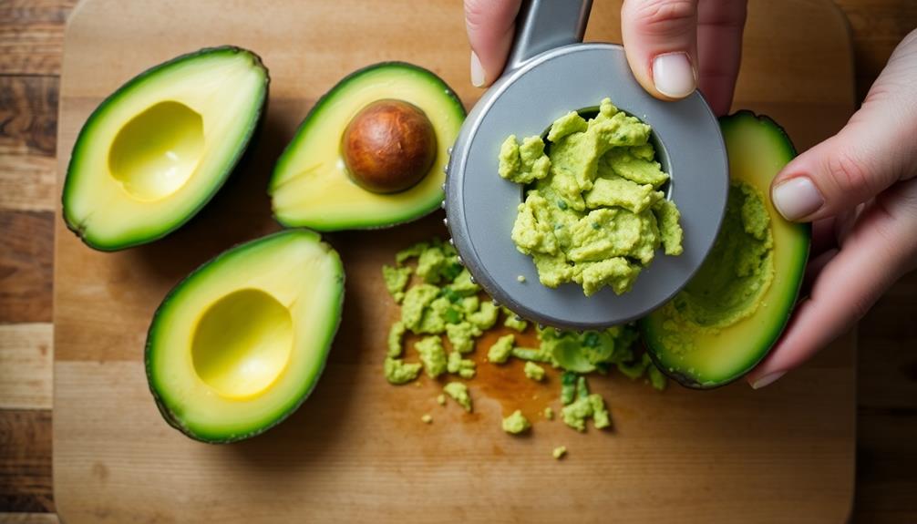 mash avocados achieve consistency