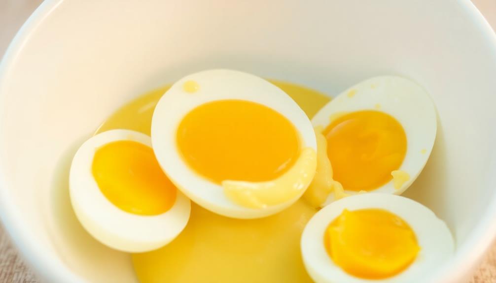 mash yolks and mayonnaise