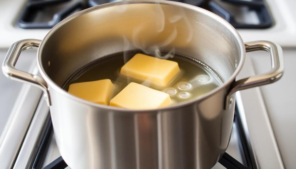 melt butter in pot