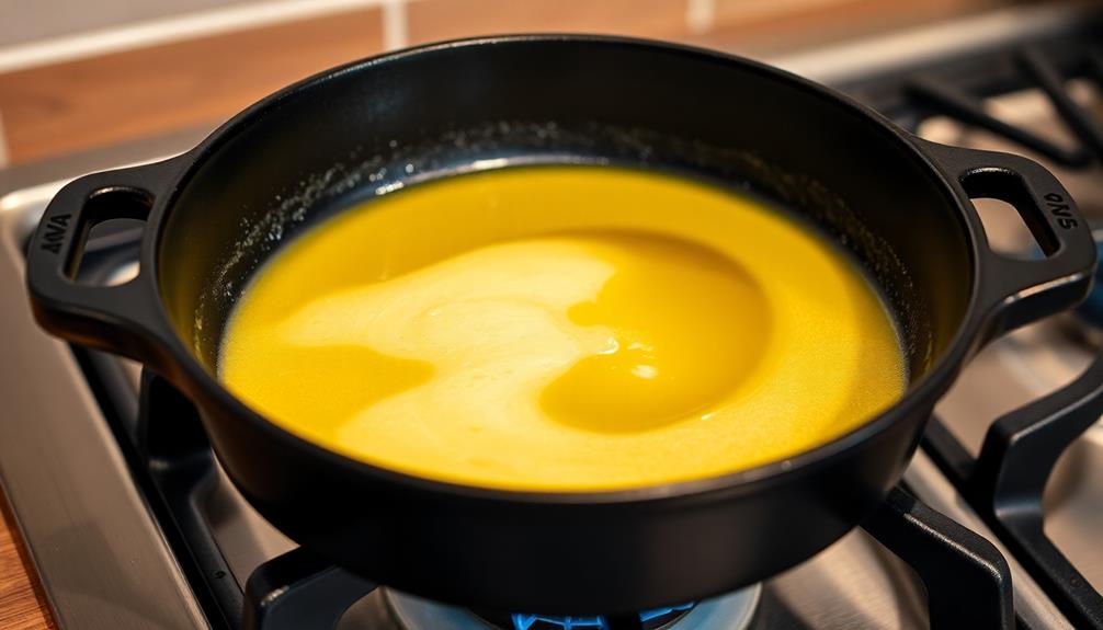 melt butter in skillet