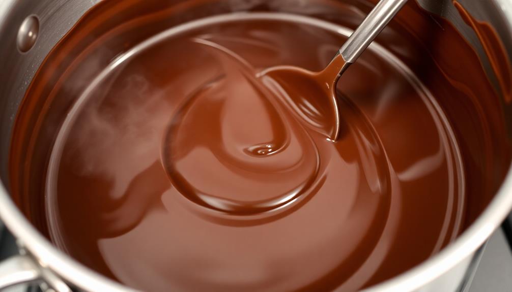 melt chocolate by stirring