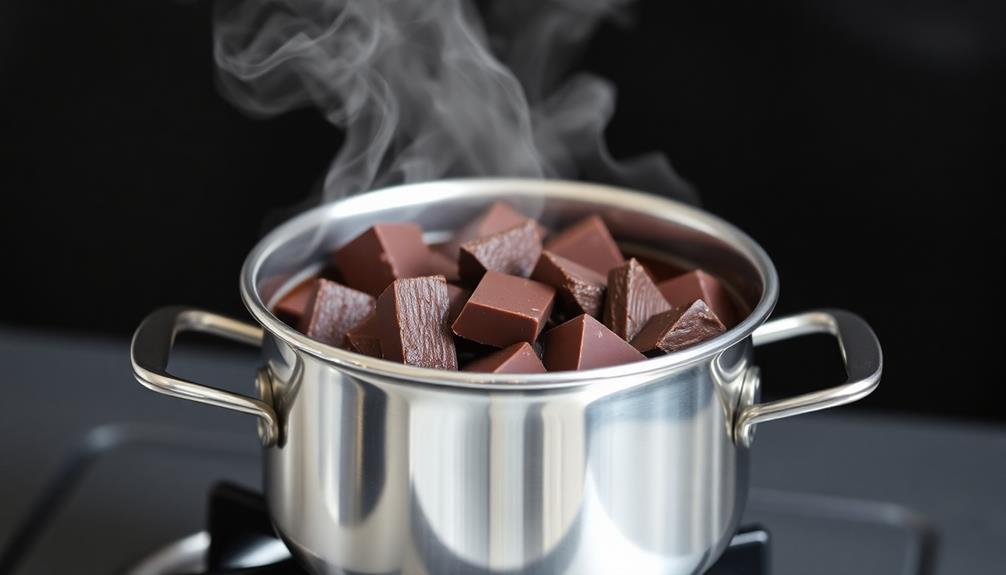 melt chocolate double boiler