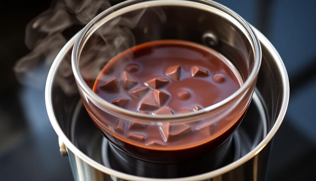 melt chocolate using double boiler