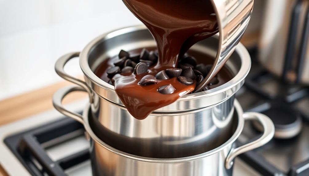 melt chocolate using double boiler