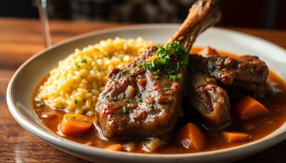 milanese style braised veal shanks