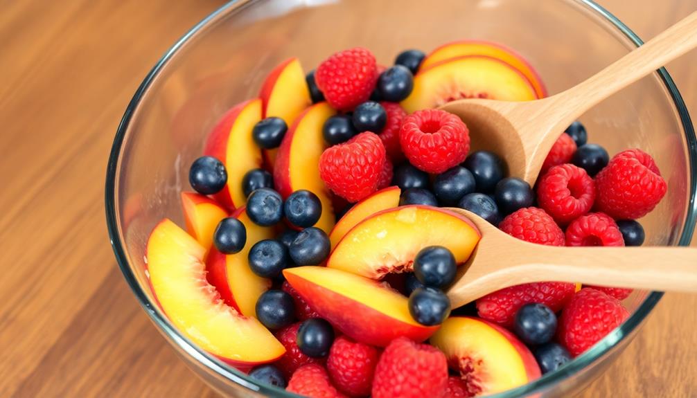 mix fruit in bowl