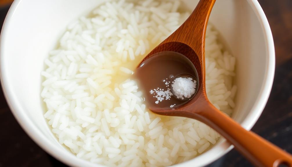 mix vinegar sugar salt