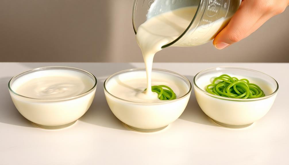 mold coconut milk mixture