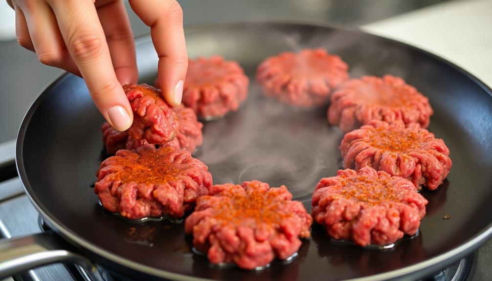 pan fry patties lightly now