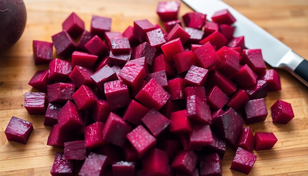 peel and dice beets
