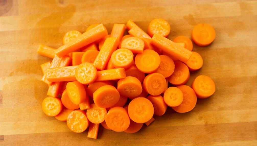 peel and slice carrots