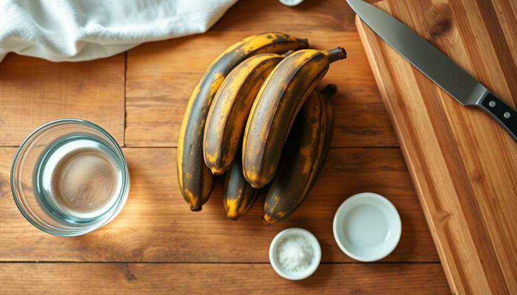 peel and slice plantains