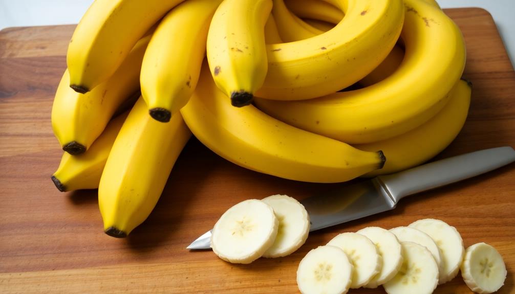 peel slice bananas diagonally