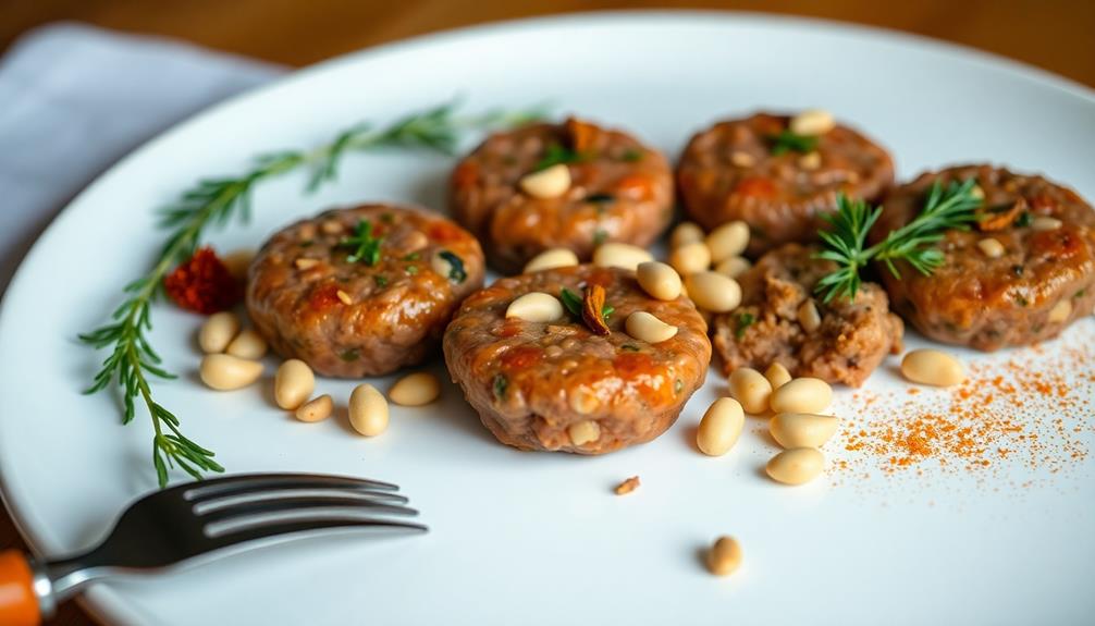 pine nuts and spices stuffing