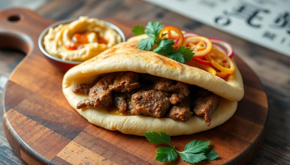 pita bread serving step