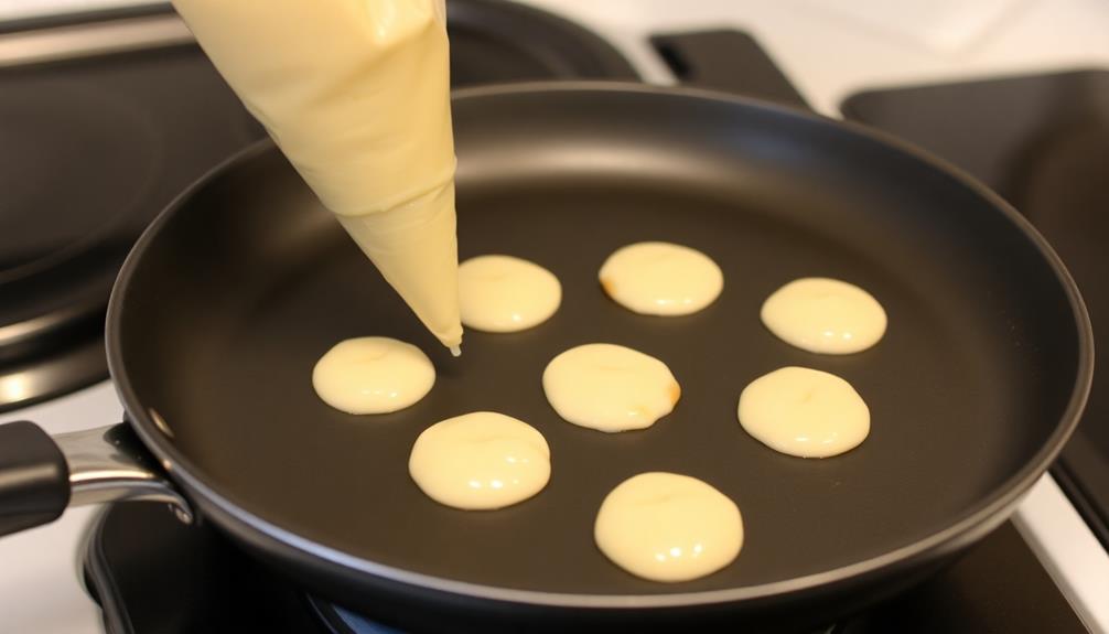 pour batter into pan