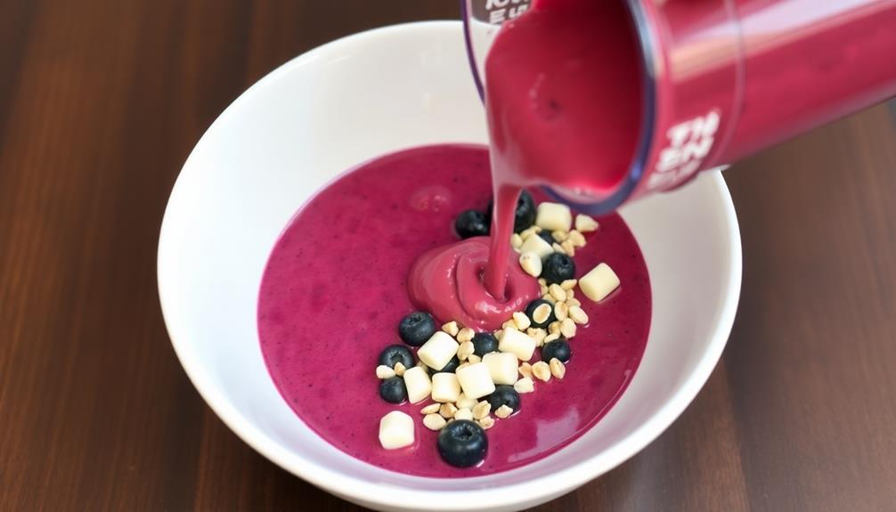 pour contents into bowl