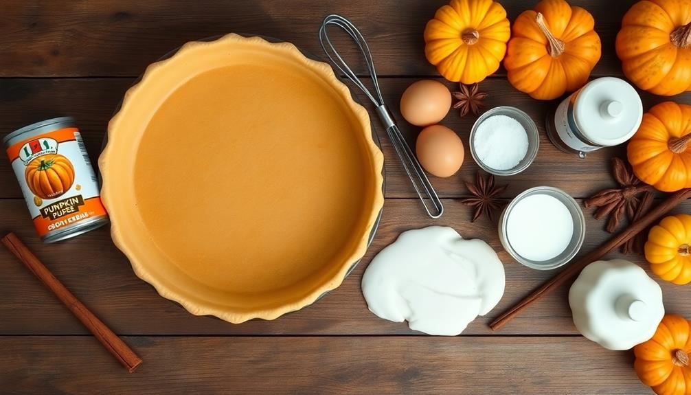 pour filling into crust