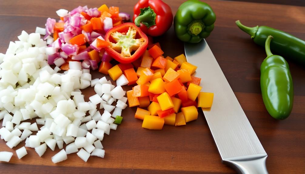 prepare and chop ingredients