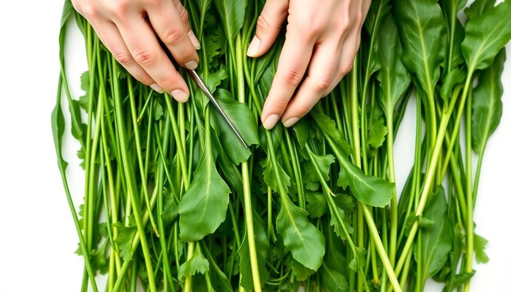 prepare and clean greens