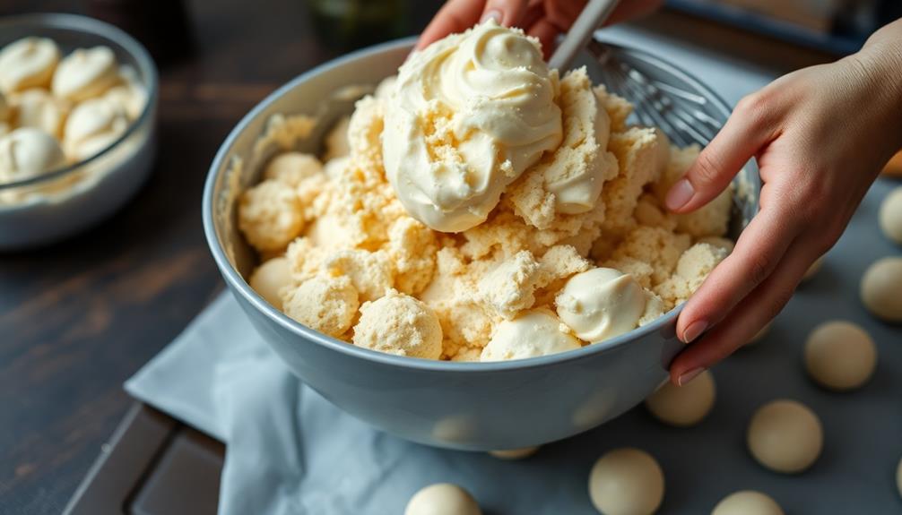 prepare cake ball mixture