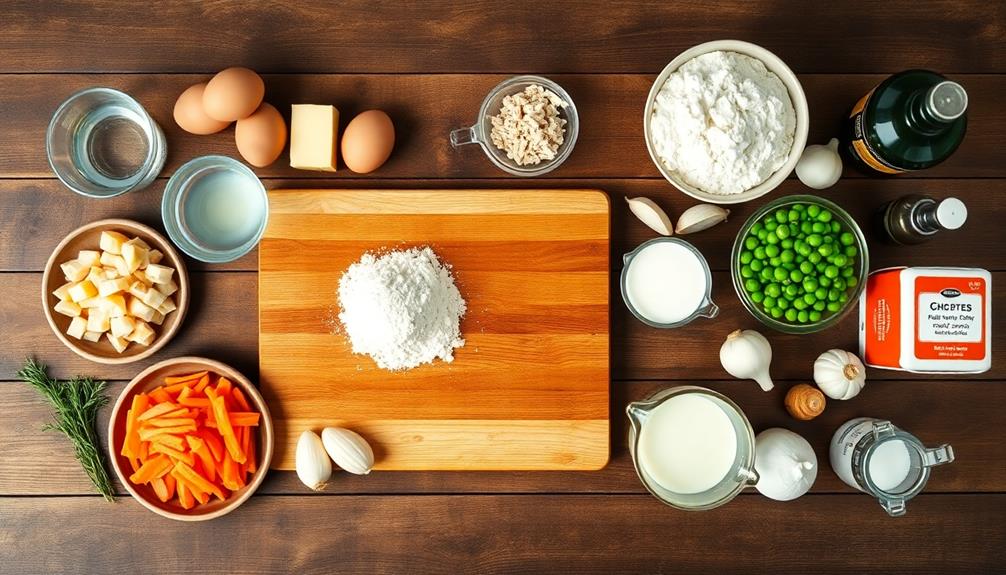 prepare chicken and vegetables