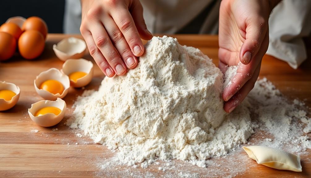 prepare fresh pasta dough