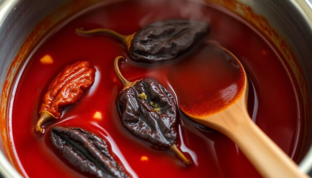 prepare guajillo chile sauce