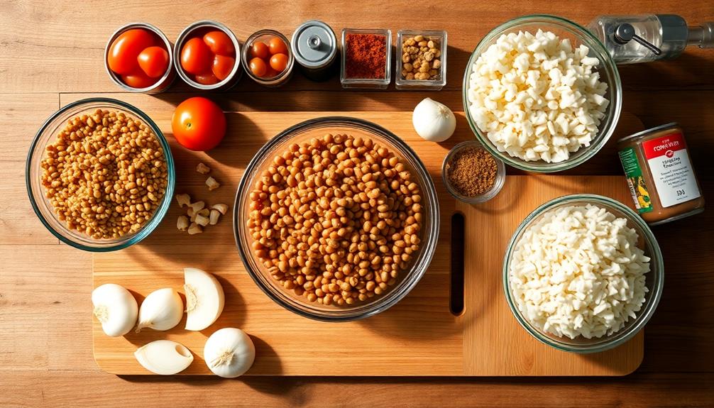prepare lentils and macaroni