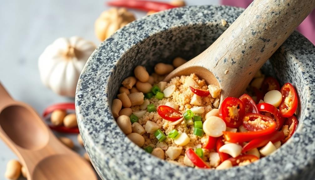 prepare peanut sauce mixture